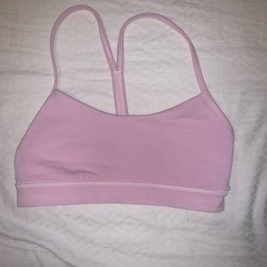 Pink Lululemon sports bra